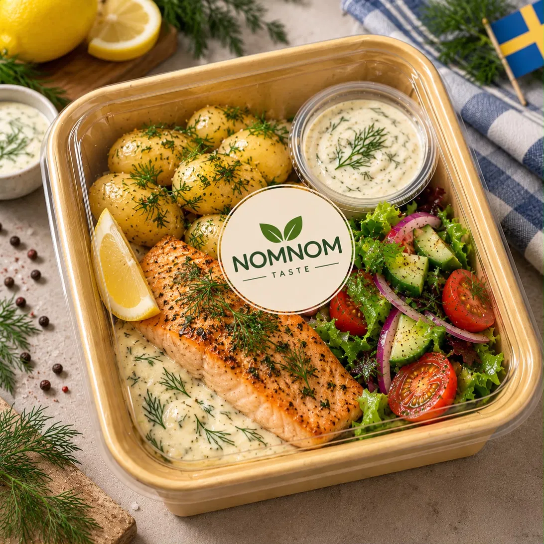 Lax med örtsås